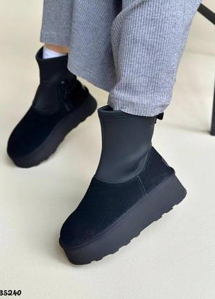 Уггі з резинкою на високій підошві