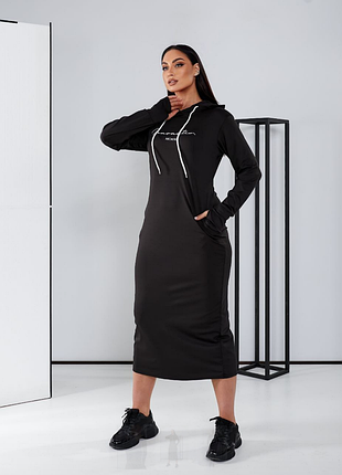 Сукня з капюшоном🌸тканина: микродайвинг розмiри: 1(44-46) 2(48-50)встигни!!