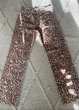 Джинсы зара zara animal леопардовые