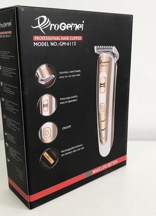 Професійна електробритва gemei gm-6113, машинка для стрижки волосся домашня, для zv-321 стрижки голови