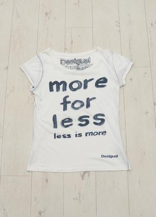 Desigual футболка с принтом оригинальная белая