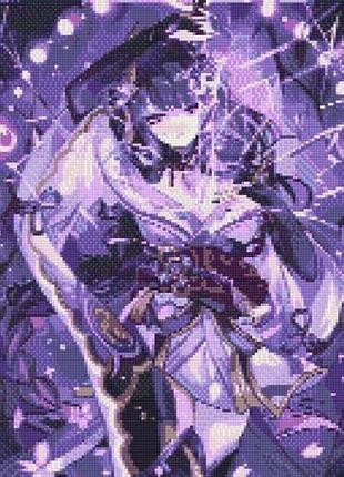 Алмазная мозаика "аниме. геншин импакт сегун райден" 40х50 см