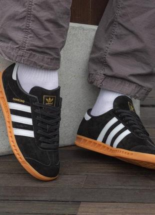 Adidas hamburg black brown