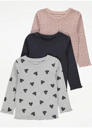 Реглан в рубчик george для дівчинки, реглани в рубчик джордж для дівчаток, лонгслів для дівчинки, водолазка для дівчинки