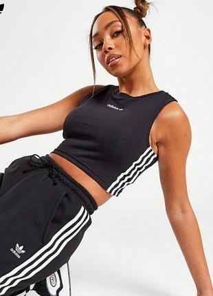Футболка adidas 3s топ черная/белая