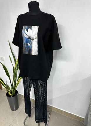 Готовый образ футболка туника zara