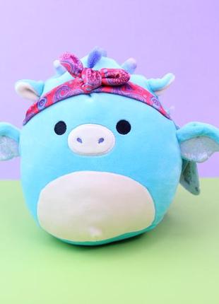 М'яка іграшка squishmallows – дракон у бандані (19 cm)