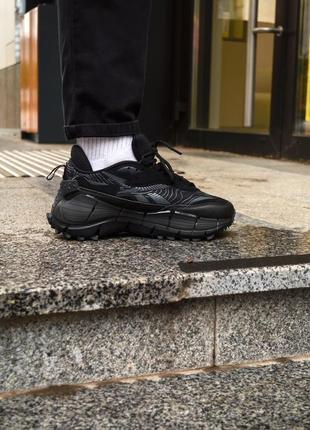Reebok zig kinetica 2.5 black, мужские кроссовки мелочей черные, кроссовки мужское демисезонное4 фото