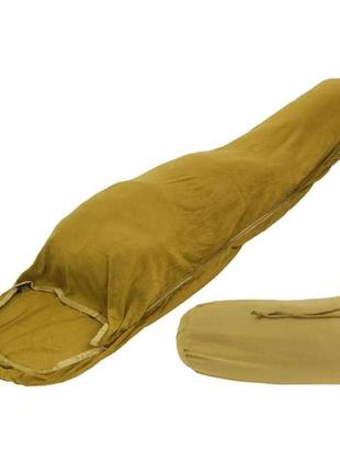 Спальний мішок sturm mil-tec fleece sleeping bagcoyote1 фото