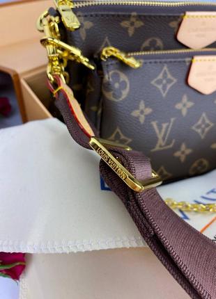 Женская сумочка multi pochette brown8 фото