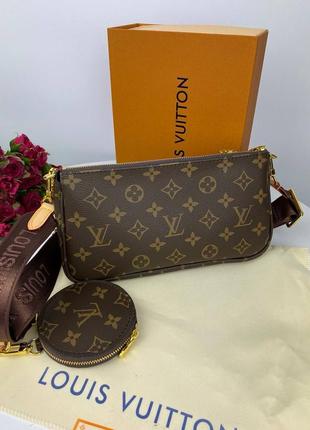 Женская сумочка multi pochette brown2 фото