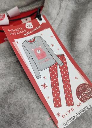 Женская пижама теплая плюшевая домашний костюм sorbetto3 фото