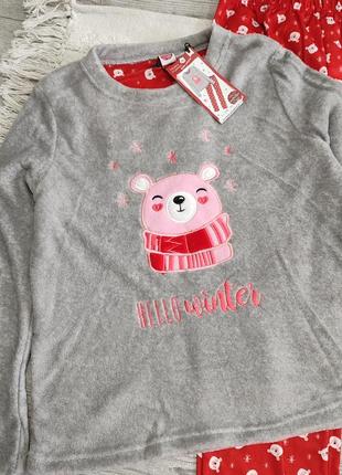 Женская пижама теплая плюшевая домашний костюм sorbetto2 фото