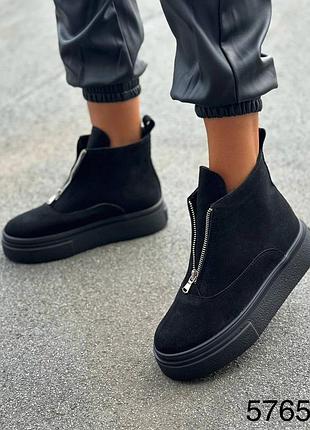 Женские натуральные ботиночки на байке или меху ✅