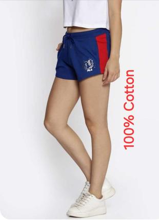 Жіночі сині однотонні спортивні шорти стандартного крою fila sissy made in india
