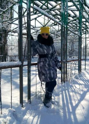Женский пуховик, зимнее пальто, курточка куртка 54 размер
