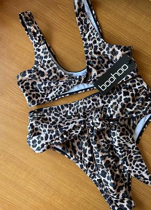 Купальник леопардовый принт boohoo рs