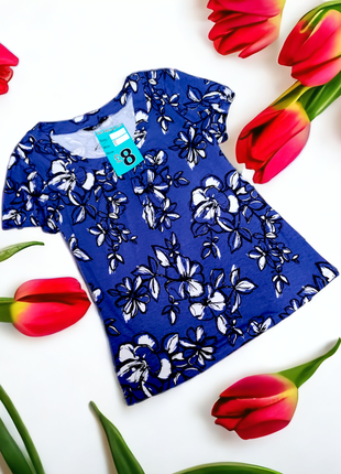 Красивая качестенная футболка блуза bm батал вискоза шри-ланка цветы этикетка