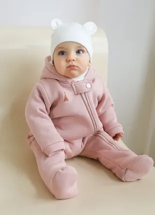 Детский теплый человечек для девочек magbaby 74см розовый