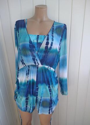 Купальник трійка з ромпером сіткою