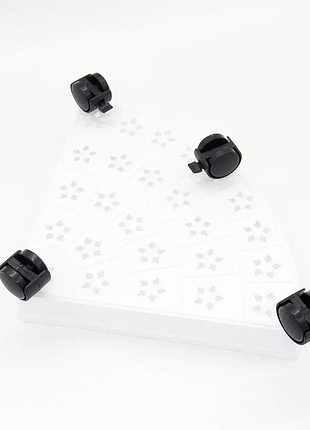 Угловой стеллаж для ванной комнаты 4 яруса, на колесиках (85х28х22см), белый corner...