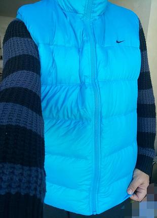 Оригинальный мужской пуховик жилет nike basic down jacket