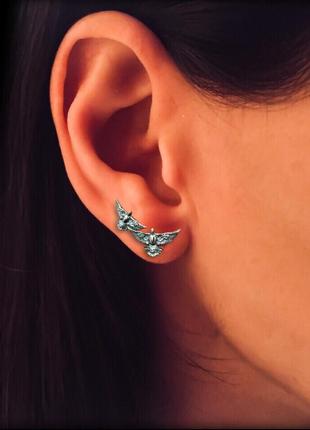 Серьги птицы