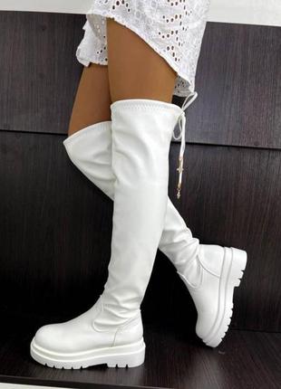 Ботфорти білі єврозима