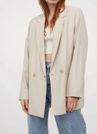 Подовжений піджак жакет h&m не zara удлиненный пиджак