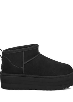Женские угги ugg ultra mini platform w1135092 blk оригинал