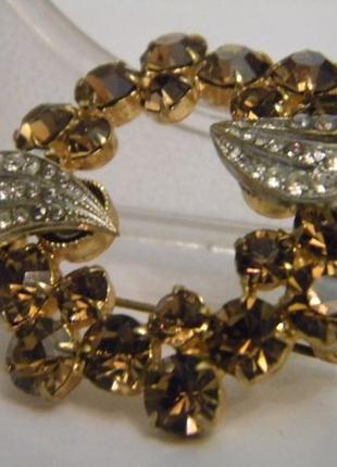 Брошь чешская бижутерия чехословакия яблонекс винтаж №393