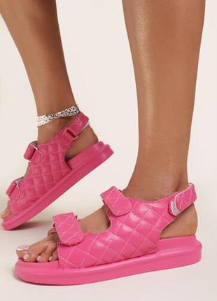 Новые босоножки женские сандалии на платформе на липучках2 фото