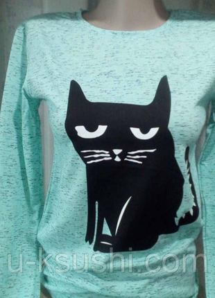 Світшот жіночий кофта кіт