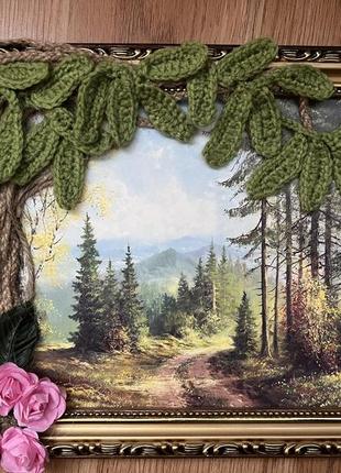 Картина ручная работа плюс серьги в подарок