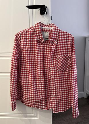Рубашка в клетку красная
