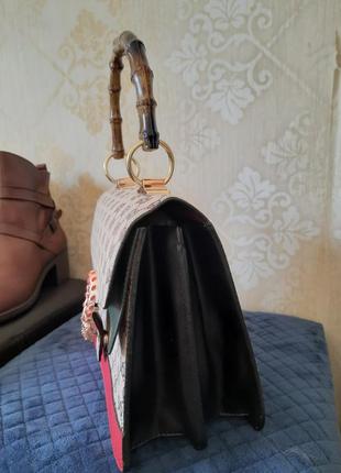 Вінтажна сумка в стилі гучі, оригінальна сумка, сумка з канви3 фото