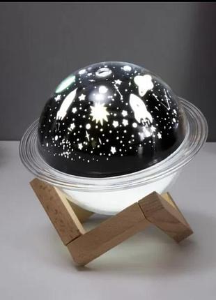 Увлажнитель воздуха проектор звездное небо/ сатурн / настольный светильник ночник проекционный