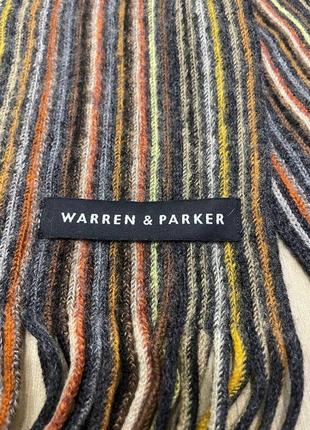 Шерстяной шарф warren&parker в тонкую полоску boss Kent & Curwen classic polo shirt3 фото