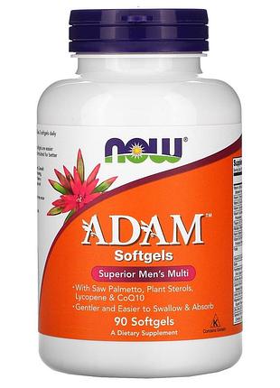Мультивітаміни для чоловіків адам now foods adam 90 мяких таблеток