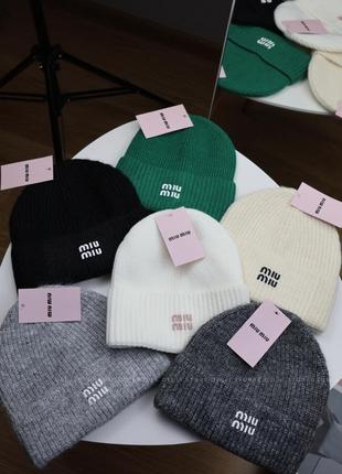 Тепла шапка miu miu, сумка miu miu