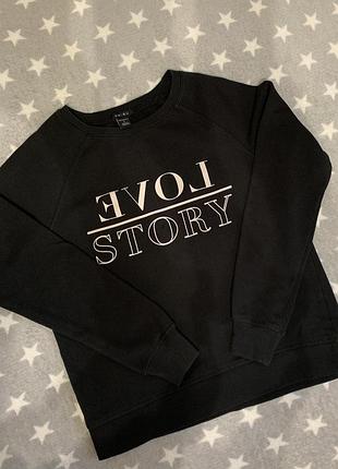 Батник свитшот свитер женский черный amisu s