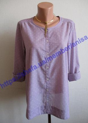 Бавовняна блуза шамбре в дрібний принт tcm tchibo