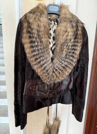 Меховая куртка roberto cavalli размер 40 it