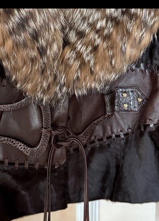 Меховая куртка roberto cavalli размер 40 it3 фото