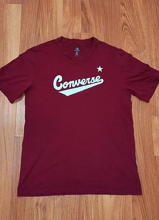 Мужская уникальная скейтерская футболка converse с большим лого оригинал