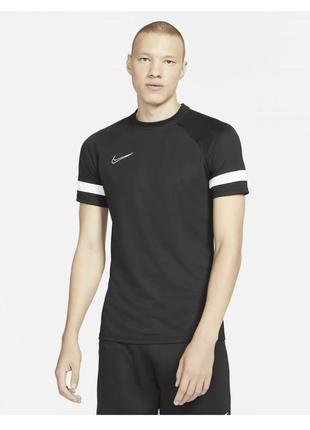 Чоловіча легка спортивна футболка nike dri fit slim fit / найк драй фіт оригінал чорна