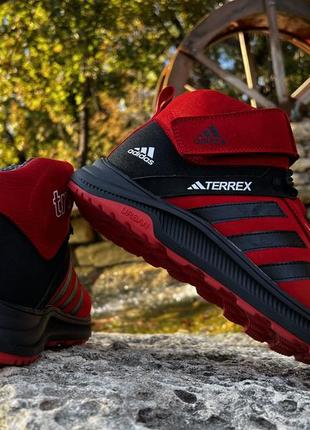Зимние кожаные ботинки, кроссовки термо, adidas terrex swift gore-tex