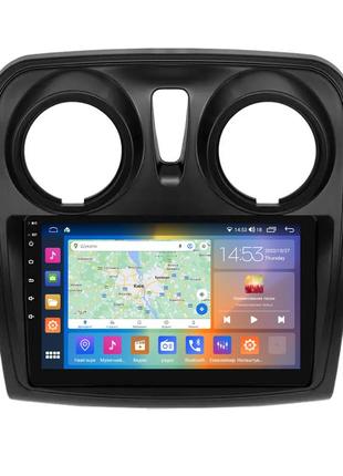 Штатна магнітола 9" lesko для dacia dokker i 2012-2017 4/64gb carplay 4g wi-fi gps prime дачия