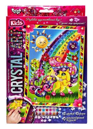 Набір креативної творчості crystal art kids поні cart-01-07 9 кольорів 6, найкраща ціна
