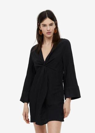 Короткое платье из текстурированного сатина h&m